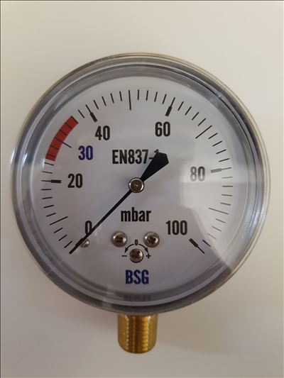 שעון לחץ 0-100 מילבר BSG
